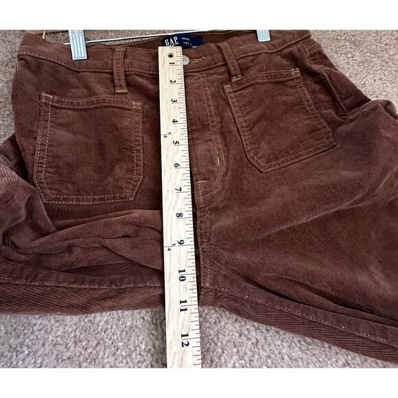 GAP Corduroy Flare Pants Brown 70s Style High Rise Size 27 Womens Retro Wide Leg - Picture 7 of 14